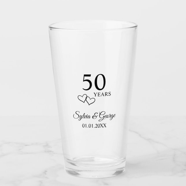 Elegante regalo de 50 años personalizado y moderno (Anverso)