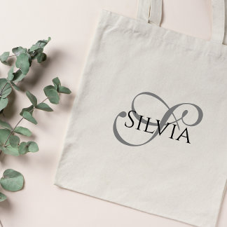 Elegante regalo de dama de honor Monograma Bolsa d