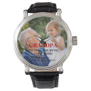Elegante regalo de reloj de fotos del día del padr