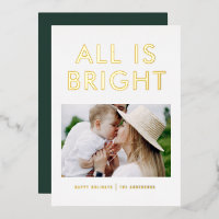 elegante Relieve metalizado 1 foto tarjeta de vaca