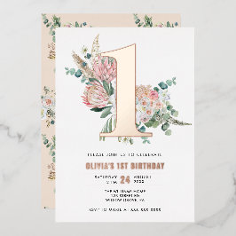 Elegante Relieve metalizado de Invitación de Anive