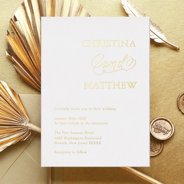 Elegante Relieve metalizado de Invitación de BODA  (Subido por el creador)
