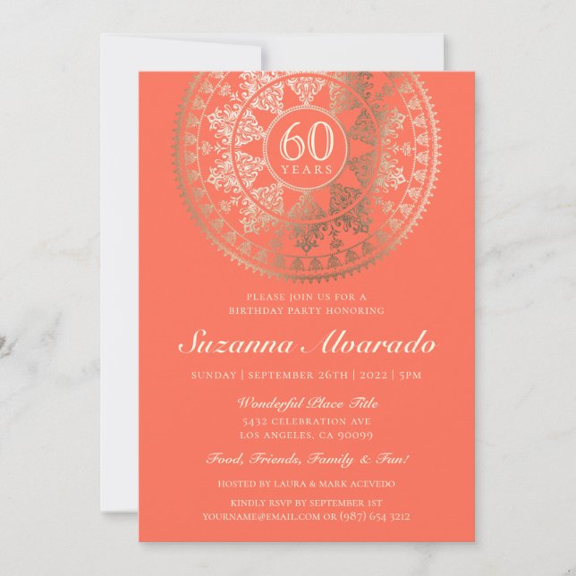 Elegante Relieve metalizado dorado de invitaciones (Anverso)