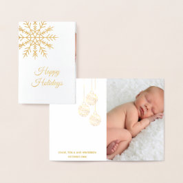 Elegante Relieve metalizado dorado de tarjetas de 