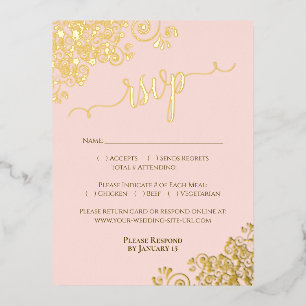 Elegante Relieve metalizado dorado en la tarjeta R