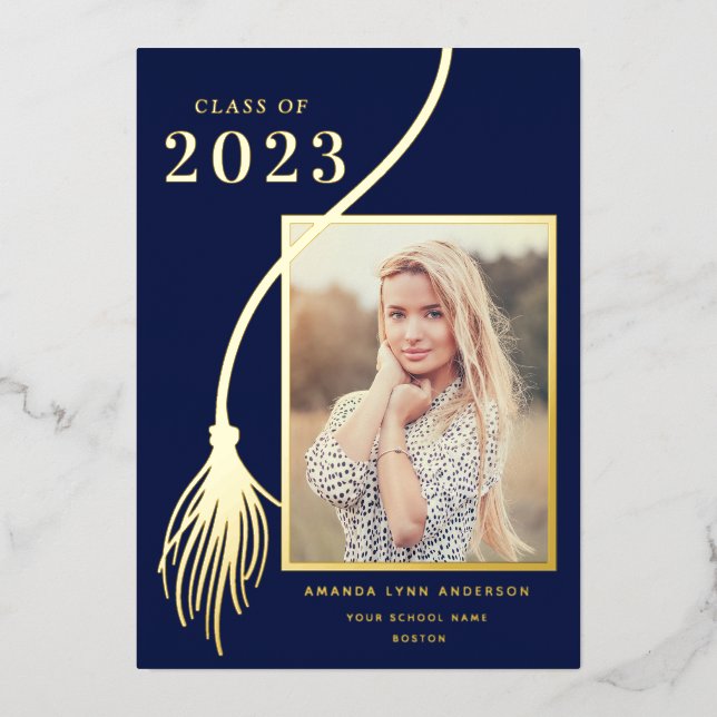 Elegante Relieve metalizado dorado Invitación de g (Anverso)