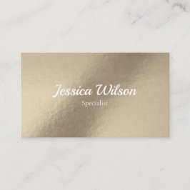 Elegante Relieve metalizado marrón dorado tarjeta 