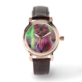Elegante reloj de gato para el amante del gato