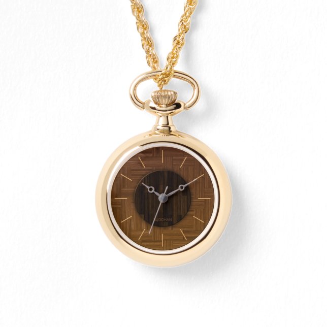 Elegante reloj de madera (Anverso)