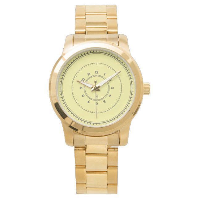Elegante reloj de oro masculino de Moda (Anverso)
