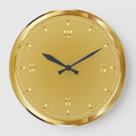 Elegante Reloj de pared acrílico dorado brillante