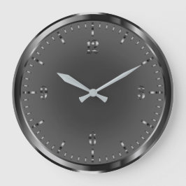 Elegante Reloj de pared acrílico negro brillante