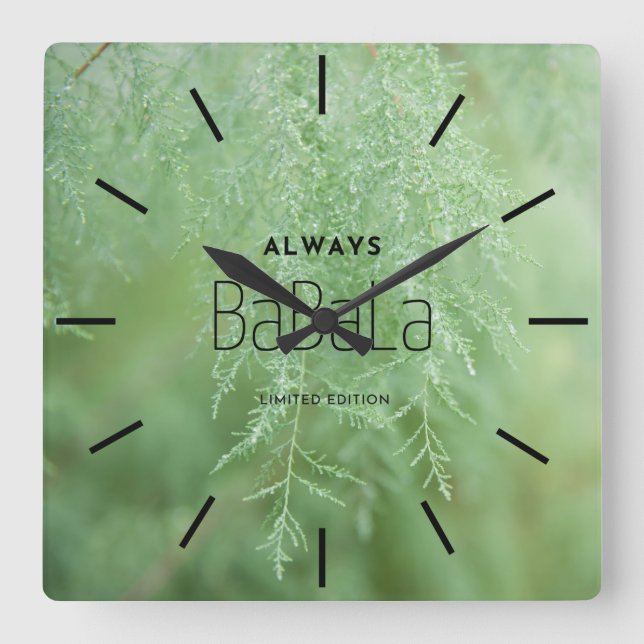 Elegante reloj de pared acrílico personalizado (Anverso)