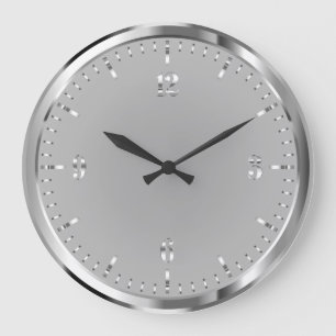 Elegante Reloj de pared acrílico plateado brillan