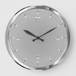 Elegante Reloj de pared acrílico plateado brillant