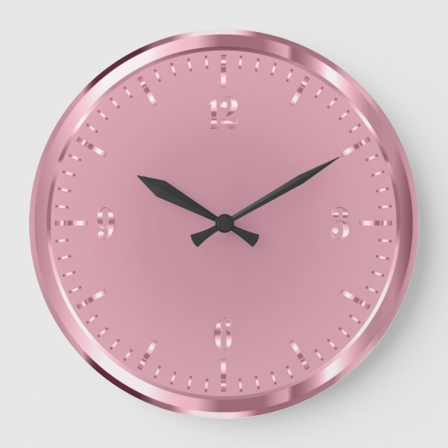 Elegante Reloj de pared acrílico Rosegold brillant (Anverso)