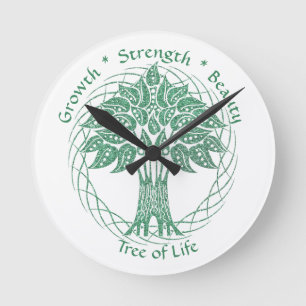 Elegante Reloj de pared de árbol de la vida Zen Yo