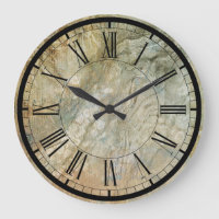 Elegante reloj de pared de textura de piedra