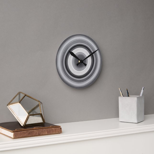 Elegante reloj de pared de tonos concéntricos (Oficina)