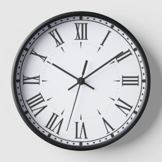 Elegante reloj de pared numérico romano ⏳ blanco y