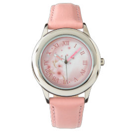 Elegante reloj de pulsera rosa