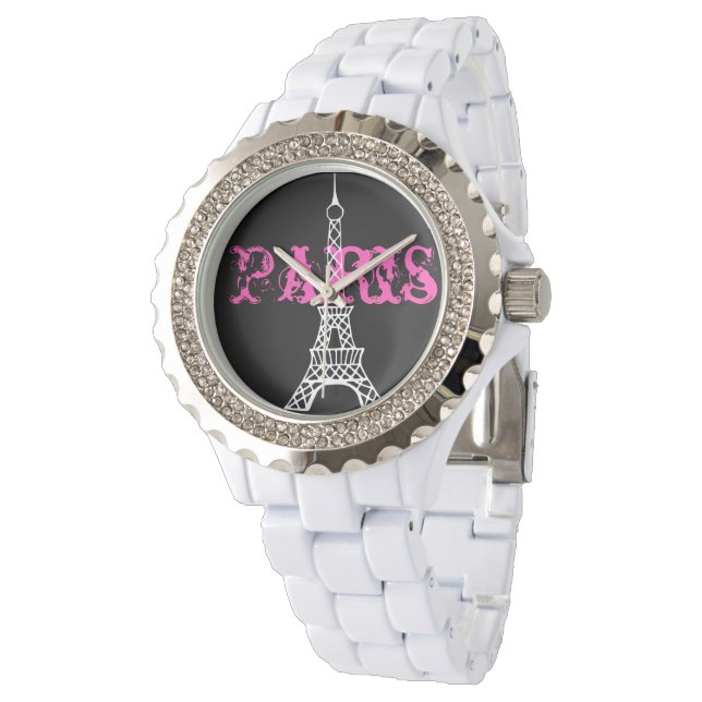 Elegante reloj femenino de la Torre Eiffel de Parí (Angular)