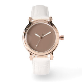 Elegante reloj femenino de marcado marrón