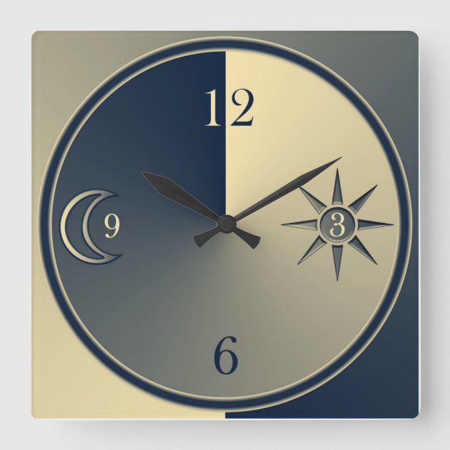 Elegante reloj minimalista de noche y día (Anverso)