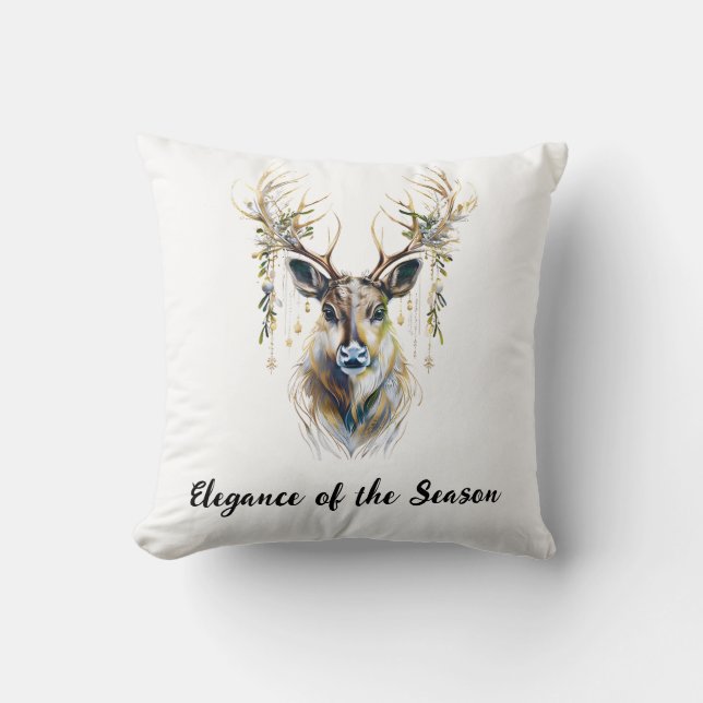 Elegante reno almohada La elegancia de la temporad (Anverso)