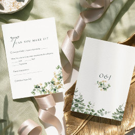Elegante respuesta de boda con follaje de eucalipt