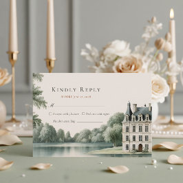 Elegante respuesta de boda con monograma de Châtea