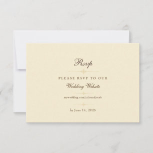 Elegante respuesta de boda minimalista en marfil