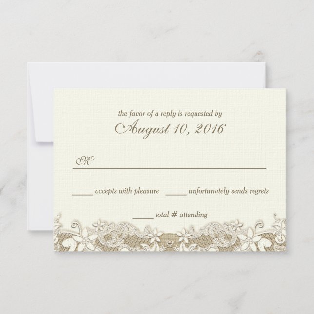 Elegante respuesta de matrimonio en el país (Anverso)