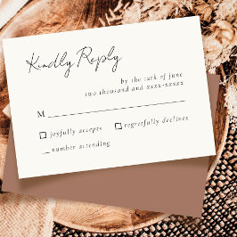 Elegante respuesta simple de Mocha Mousse Wedding