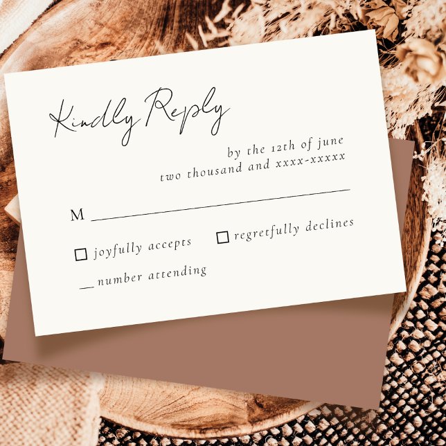 Elegante respuesta simple de Mocha Mousse Wedding  (Subido por el creador)