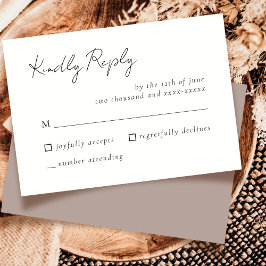 Elegante respuesta simple de Mocha Mousse Wedding