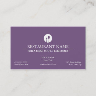 Elegante restaurante - Tarjeta de visita