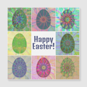 Elegante Resumen Collage de huevos de colores deco