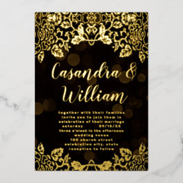 Elegante Resumen Invitación a Relieve metalizado B