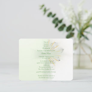 Elegante Resumen Invitación al Bautismo de Cruz Fl
