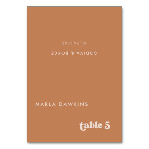 Elegante retro Boda de azúcar marrón tarjeta de lu