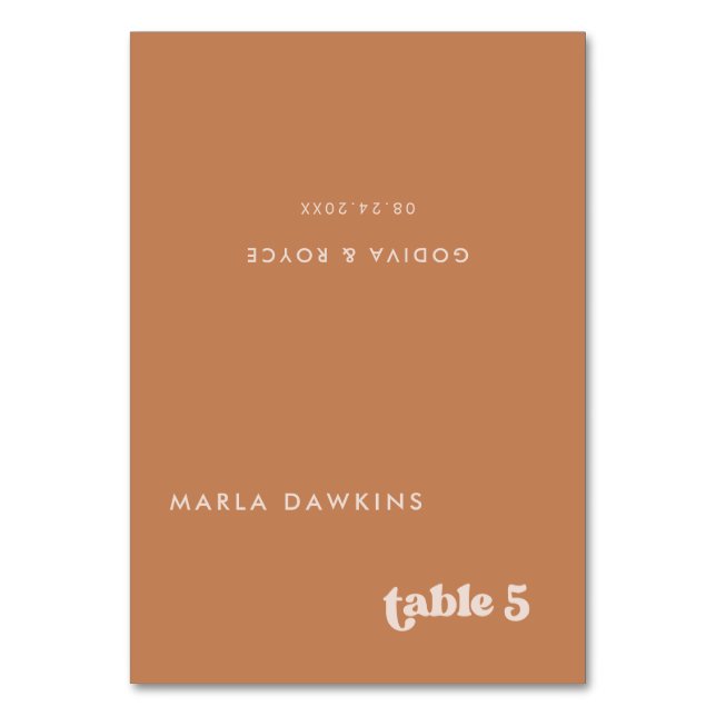 Elegante retro Boda de azúcar marrón tarjeta de lu (Anverso)