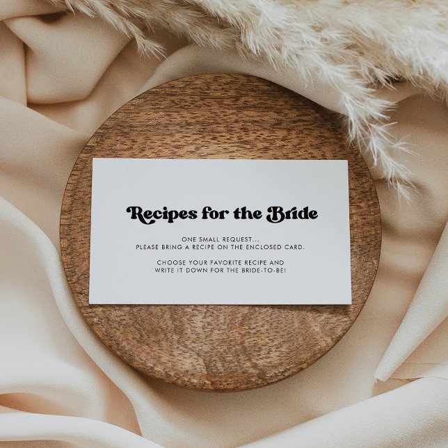Elegante retro ducha de novia Tarjeta de solicitud (Subido por el creador)