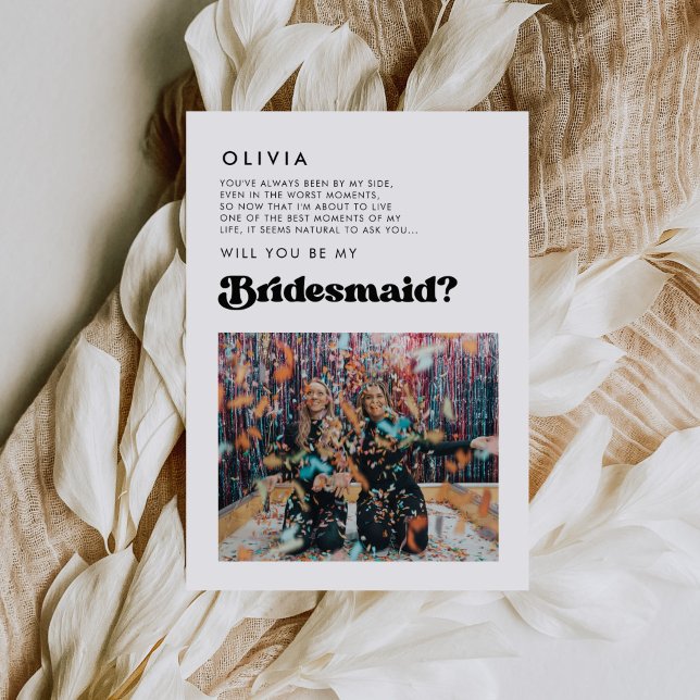 Elegante retro tarjeta de mensaje de foto de Bride (Subido por el creador)