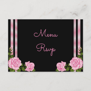 Elegante rincón de Moda Rose Bouquet Menu RSVP