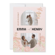 Elegante Romántica Invitación a la Boda de Fotos