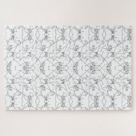 Elegante rompecabezas botánico dibujado a mano