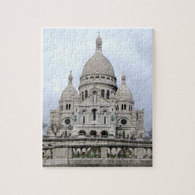 Elegante rompecabezas con el Sacre Coeur de Paris (Vertical)
