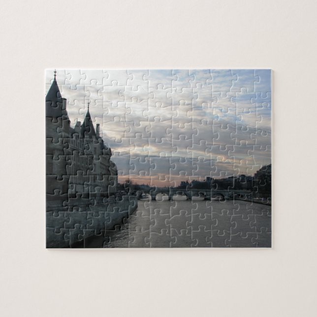 Elegante rompecabezas con una bella puesta de sol  (Horizontal)