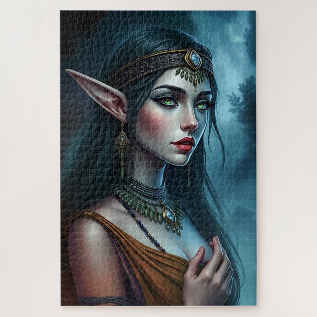 Elegante Rompecabezas Elven Beauty Jigsaw (Vertical)